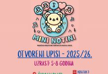 Упис у музичко забавиште “МиниНотини” за 2025/26. годину